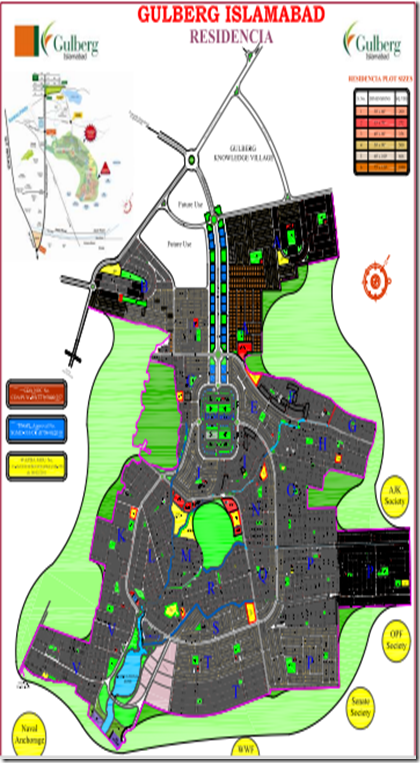 Gulberg-Islamabad-Residential-Map