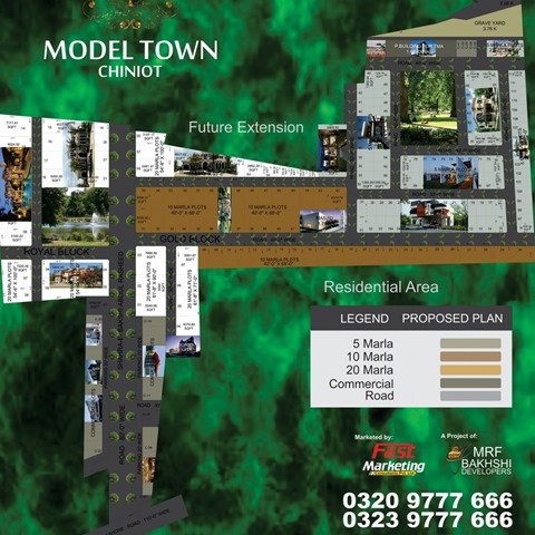 green model town layout plan